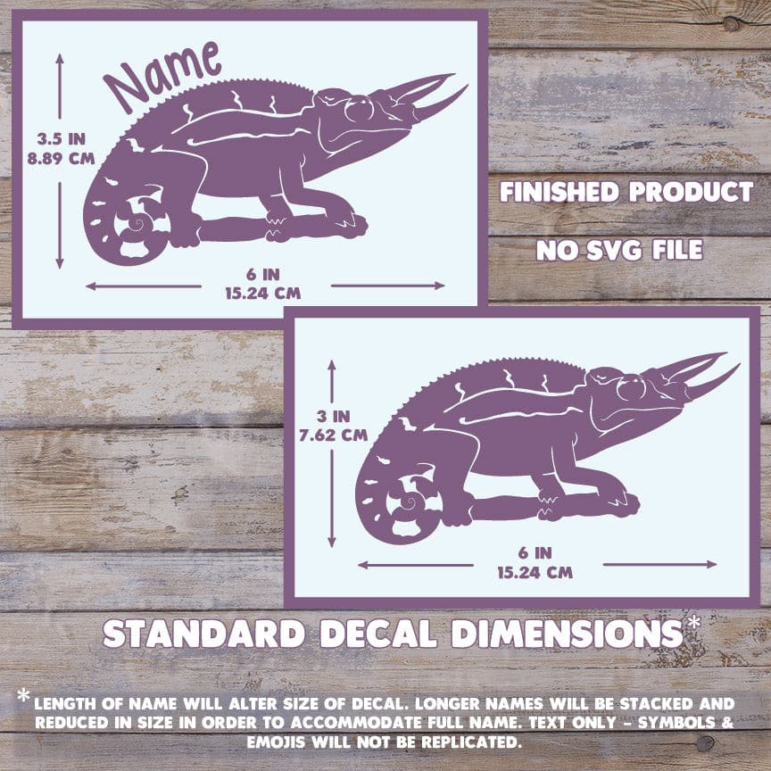 Jackson Chameleon Decal, Waterproof Vinyl Decal, Cute Reptile Gift