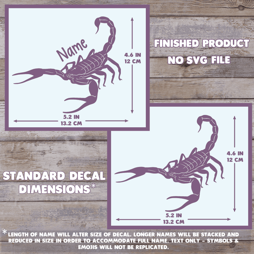 Calcomanía de escorpión Deathstalker, calcomanía de vinilo impermeable, lindo regalo de reptil