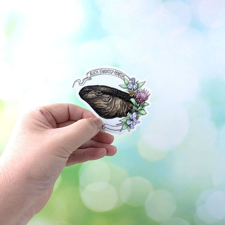 Banner de monitor de garganta negra Pegatina