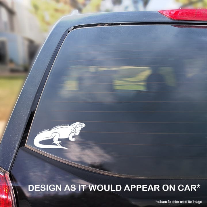 Rhino Iguana Lizard Decal, Waterproof Vinyl Decal, Cute Reptile Gift