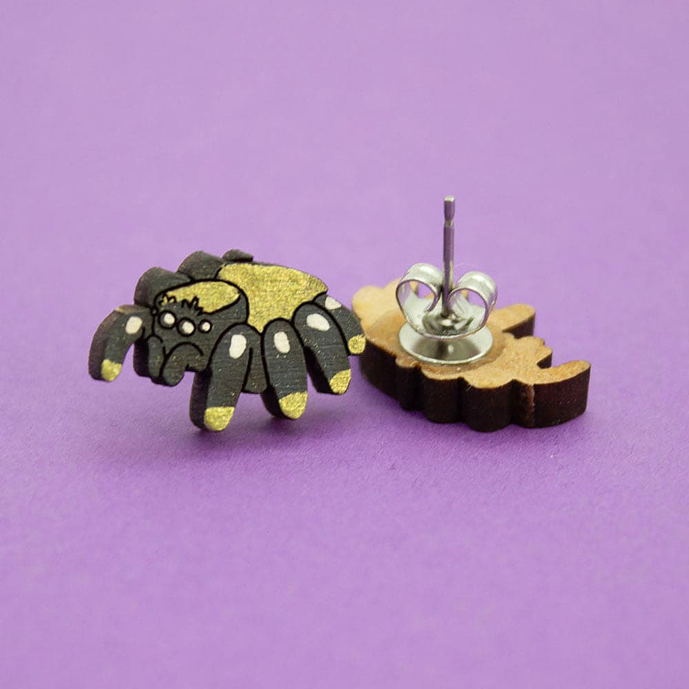 Jumping Spider Stud Earrings