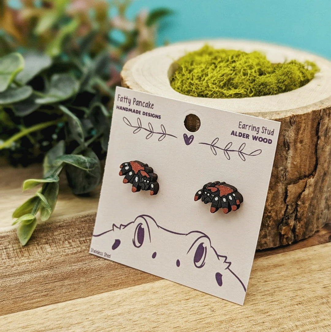 Jumping Spider Stud Earrings