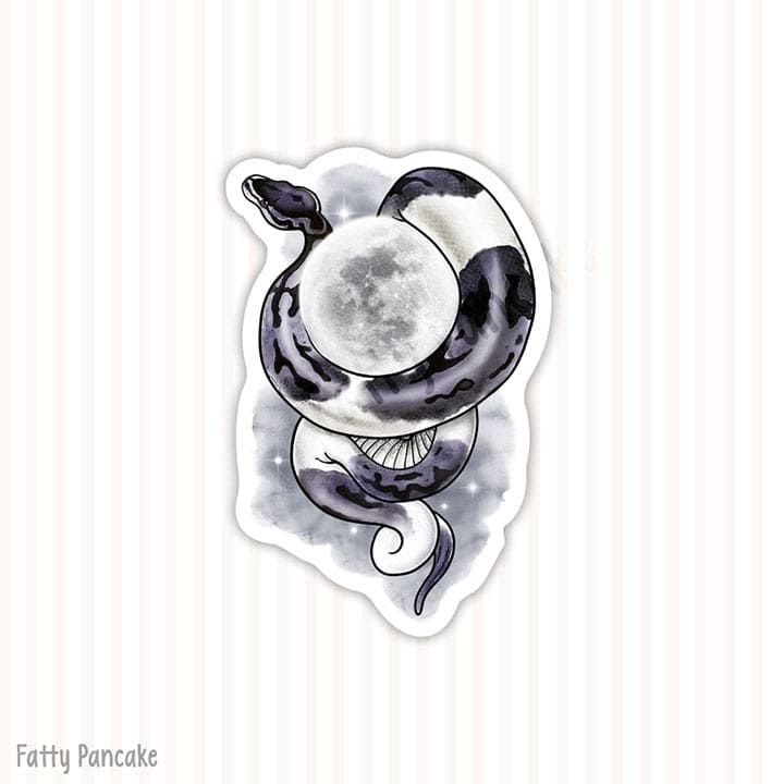 Ball Python Axanthic Moon Sticker