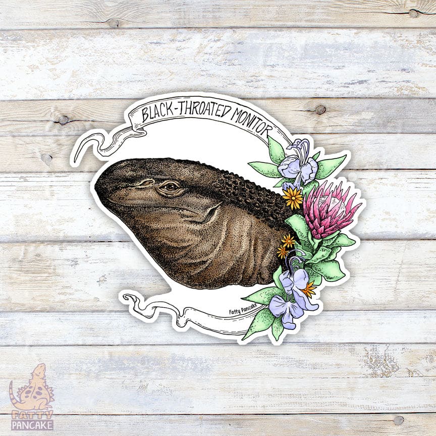 Banner de monitor de garganta negra Pegatina