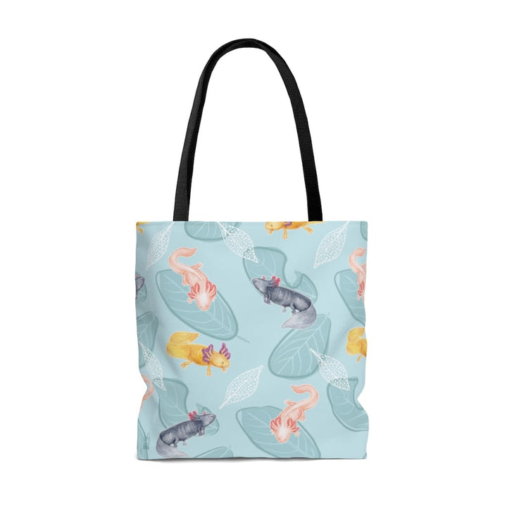 Ajolotes con hojas AOP Tote, lindo bolso anfibio
