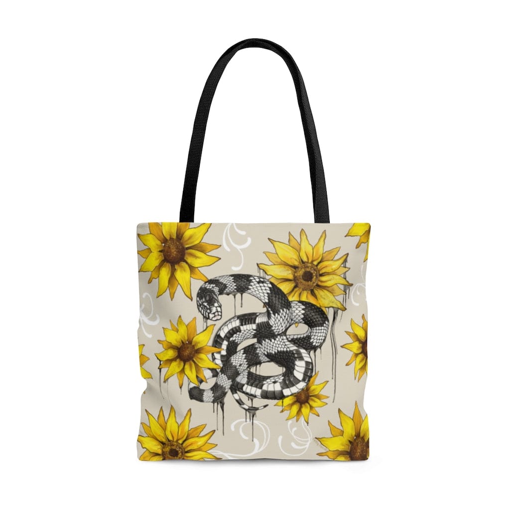 Kingsnake con girasoles Tote, lindo bolso de serpiente