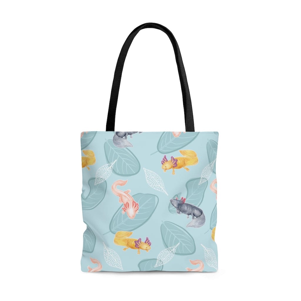 Ajolotes con hojas AOP Tote, lindo bolso anfibio