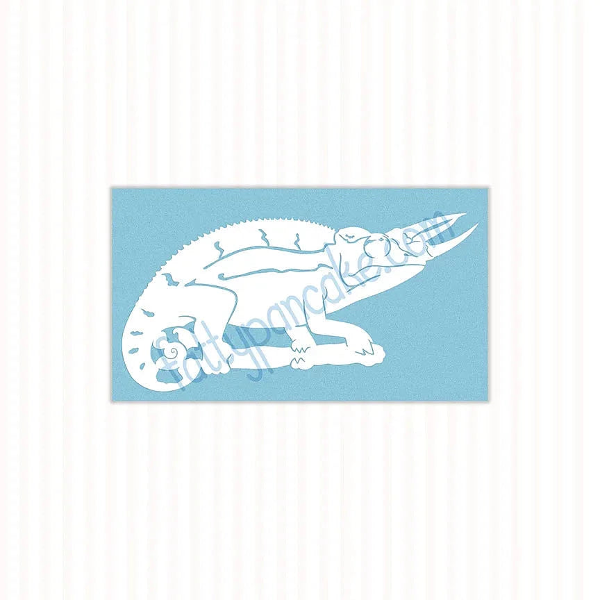 Jackson Chameleon Decal, Waterproof Vinyl Decal, Cute Reptile Gift