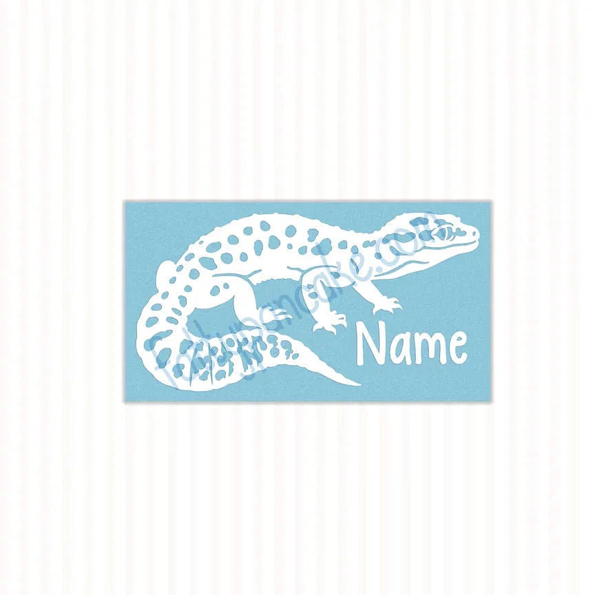 Leopard Gecko Decal Waterproof Vinyl Decal Cute Reptile Gift
