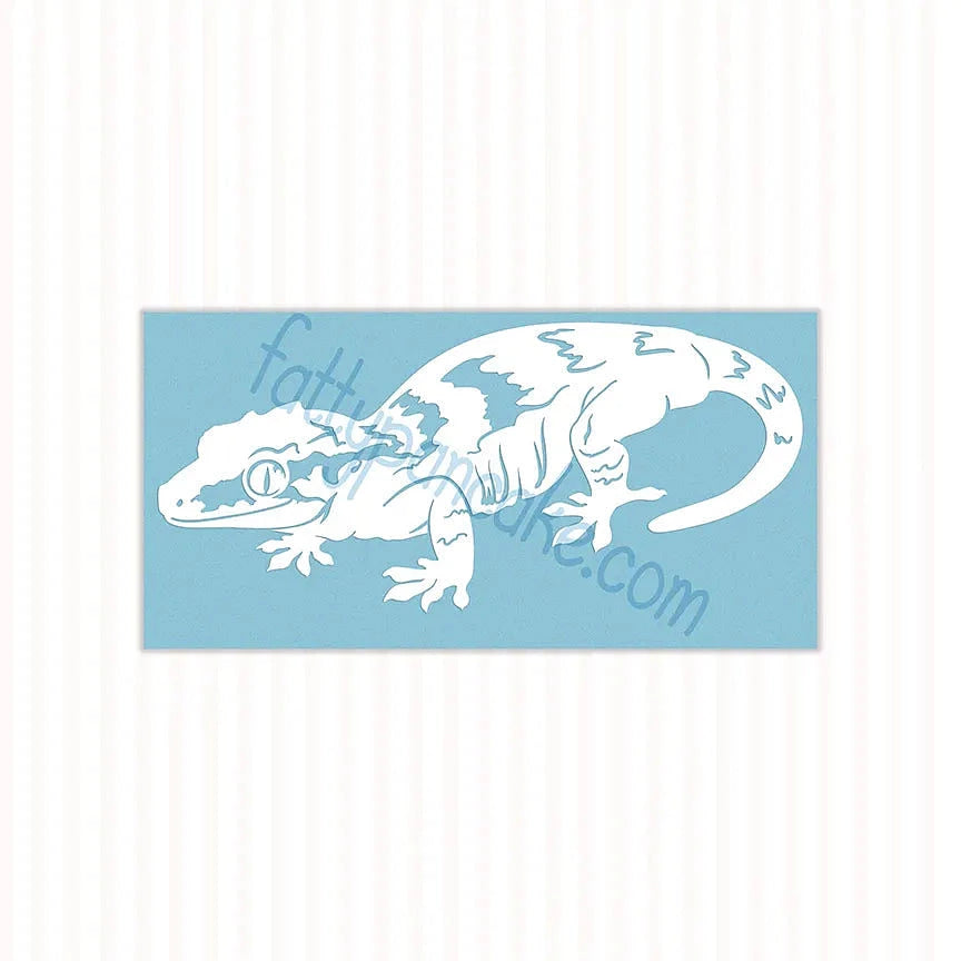 Gargoyle Gecko Decal - Reticulated, Waterproof Vinyl Decal, Cute Reptile Gift