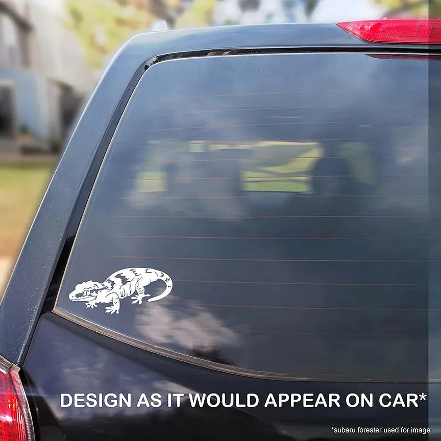 Gargoyle Gecko Decal - Reticulated, Waterproof Vinyl Decal, Cute Reptile Gift