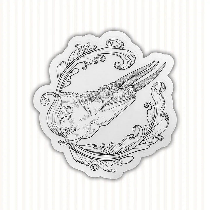 Florecimiento del camaleón de Jackson Pegatina