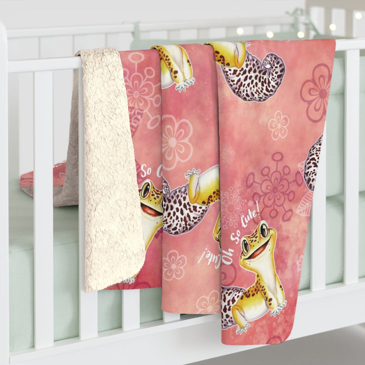 Oh, qué lindo Gecko leopardo, manta polar Sherpa de reptil 