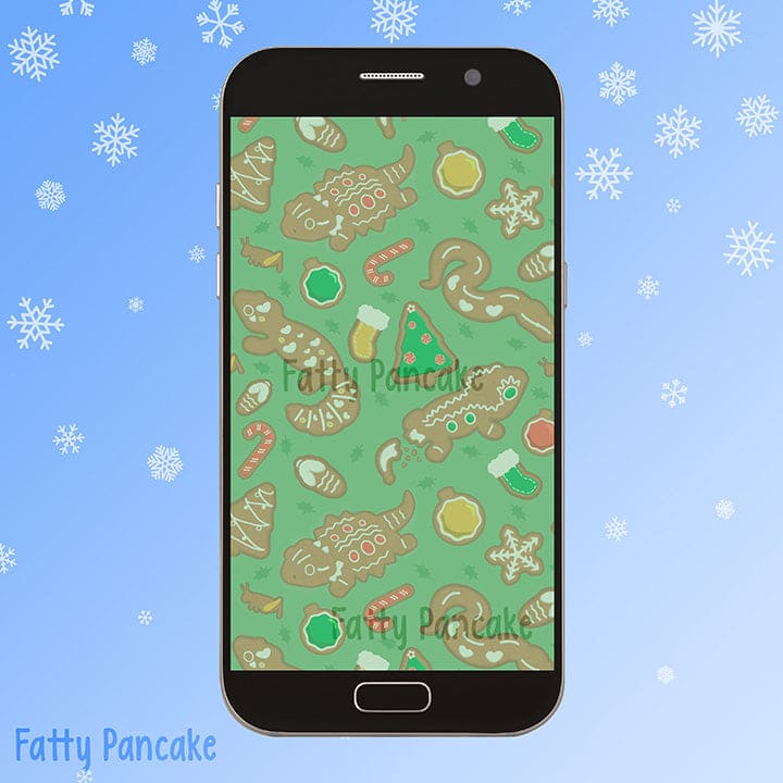 Christmas Cookie Reptiles Mobile Wallpaper