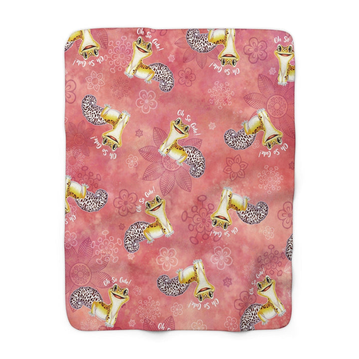 Oh, qué lindo Gecko leopardo, manta polar Sherpa de reptil 