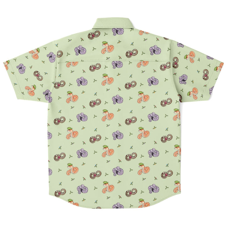 Hognose Short Sleeve Button Down Shirt, Cute Reptile Gift Apparel