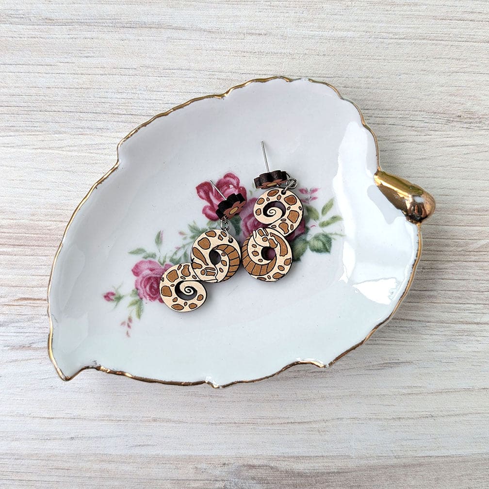 Pendientes colgantes de nariz de cerdo con flores
