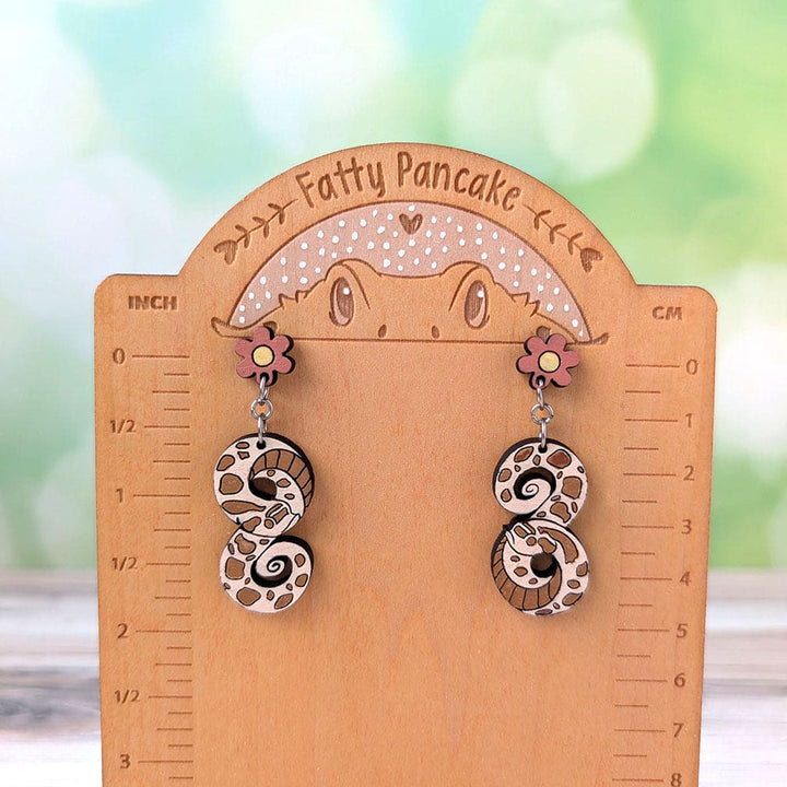 Pendientes colgantes de nariz de cerdo con flores