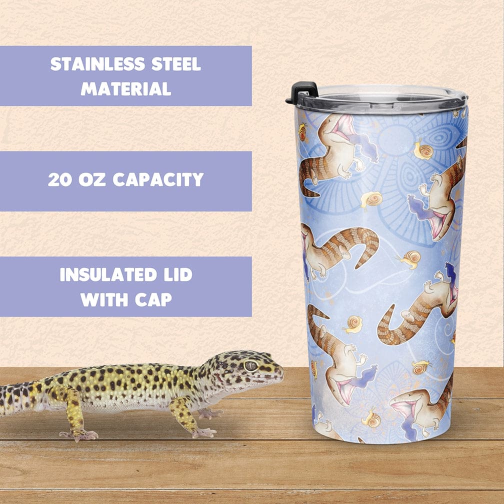 Blue Tongue Skink Tumbler - Tapered Stainless Steel Drinkware