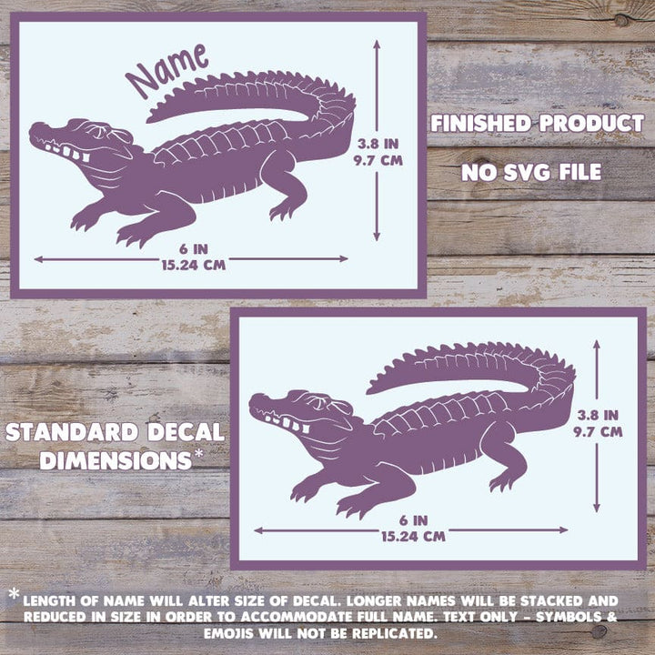 Cuvier's Dwarf Caiman Decal, Waterproof Vinyl Decal, Cute Reptile Gift