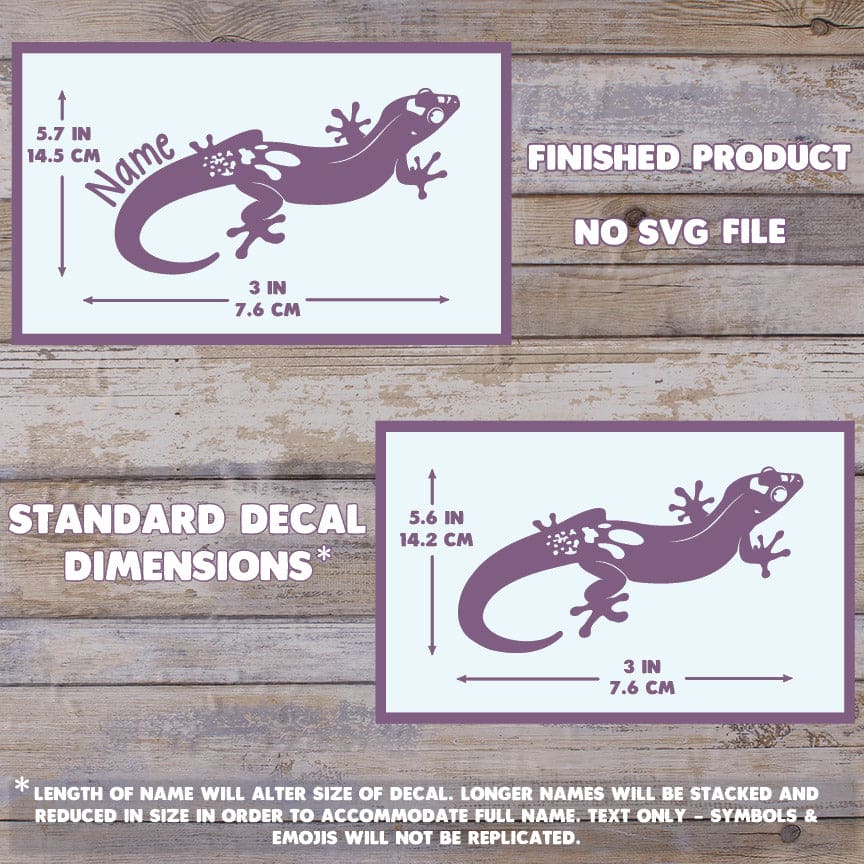 Gold Dust Day Gecko Lizard Decal, Waterproof Vinyl Decal, Cute Reptile Gift