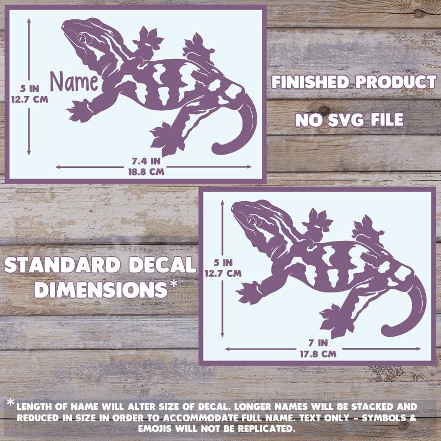 Leachianus Gecko Decal, Waterproof Vinyl Decal, Cute Reptile Gift