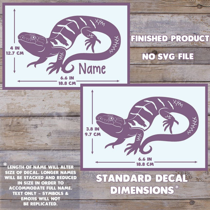 Monkey Tailed Skink Decal, Waterproof Vinyl Decal, Cute Reptile Gift