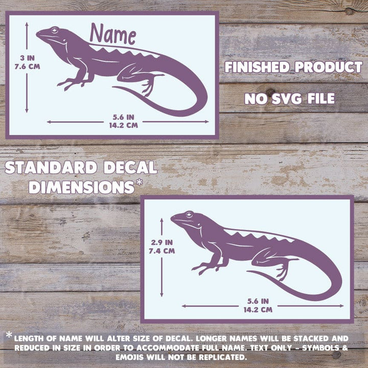 Brown Anole Vinyl Decal, Customizable Reptile Tank Decor