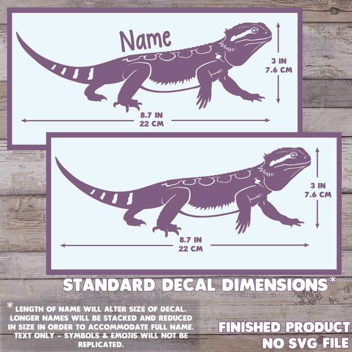 Bearded Dragon Decal, Waterproof Vinyl Decal, Cute Reptile Gift