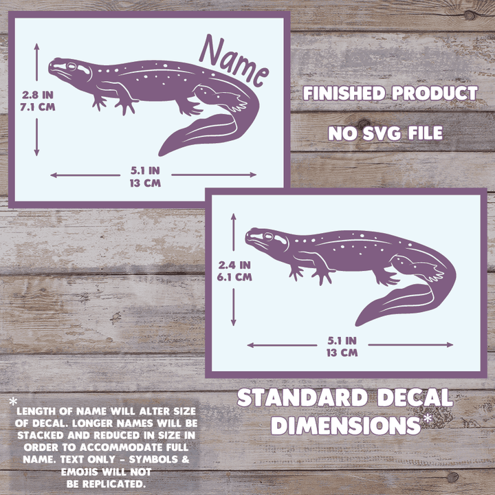 Eastern Newt Decal, Waterproof Vinyl Decal, Cute Amphibian Gift