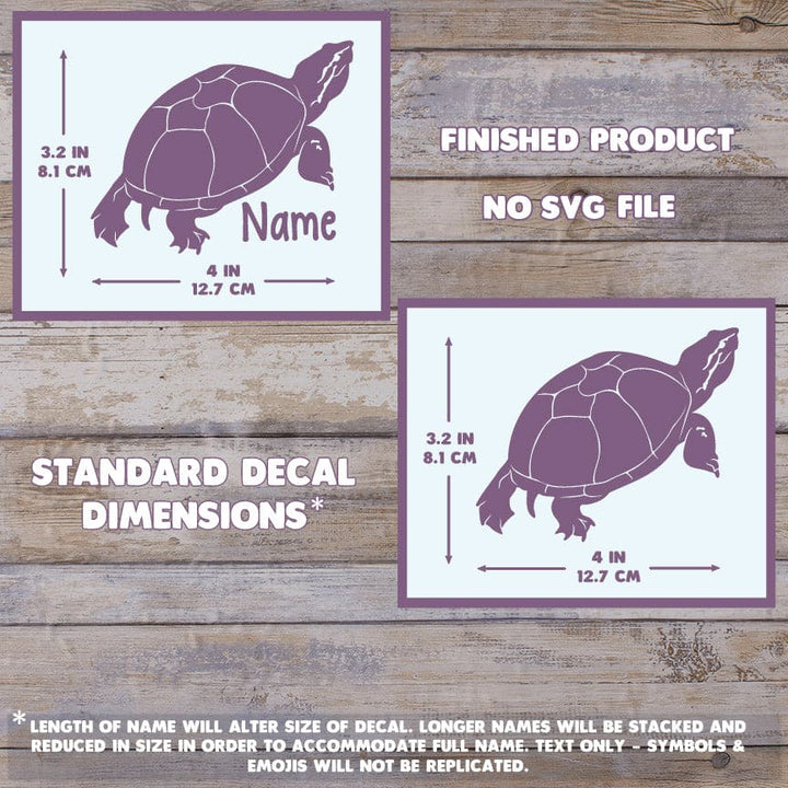 Musk Turtle Decal, Waterproof Vinyl Decal, Cute Snake Reptile Gift