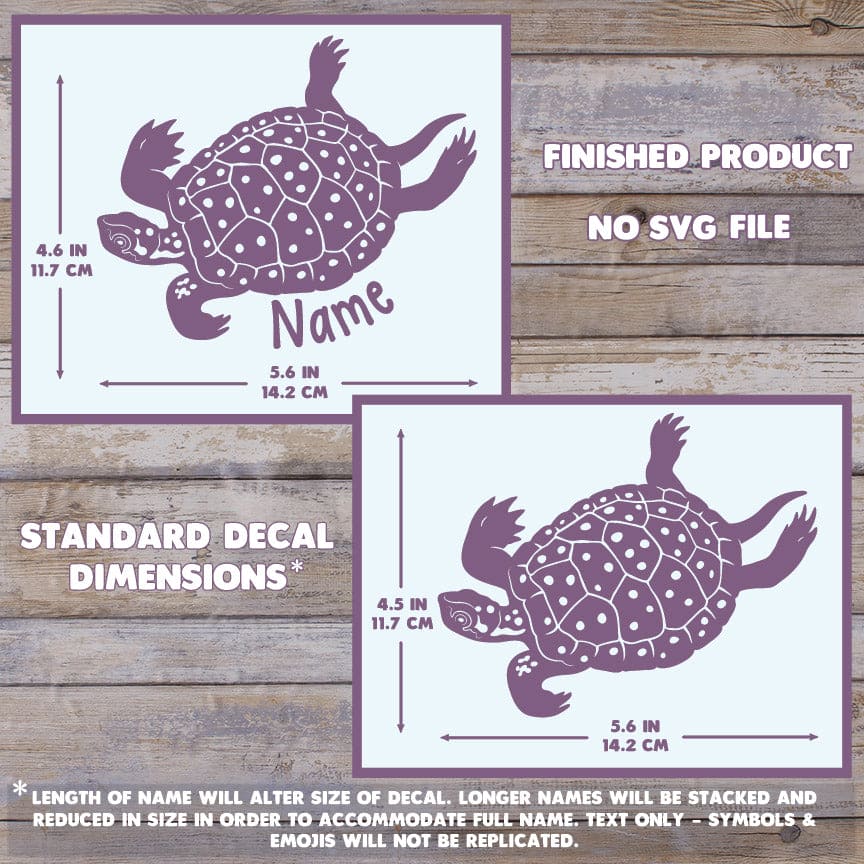 Spotted Turtle Decal, Waterproof Vinyl Decal, Cute Reptile Gift