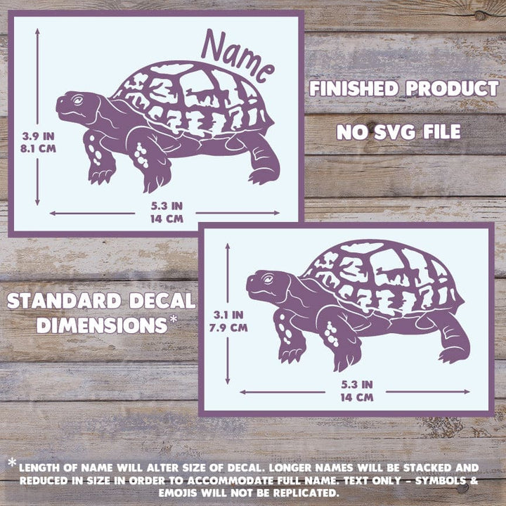 Russian Tortoise Waterproof Vinyl Decal, Cute Reptile Gift