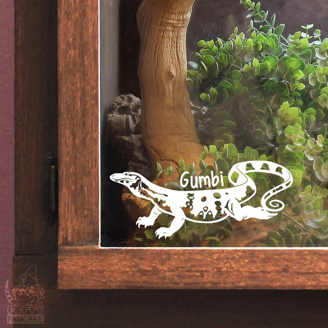 Asian Water Monitor Decal, Waterproof Vinyl Decal, Cute Reptile Gift