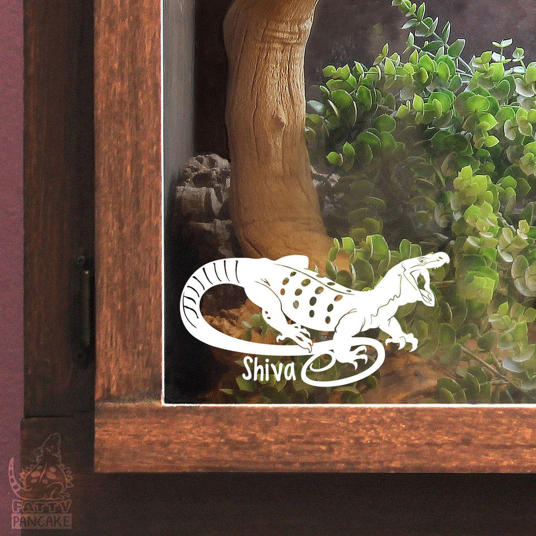 Crocodile Monitor Decal, Waterproof Vinyl Decal, Cute Reptile Gift