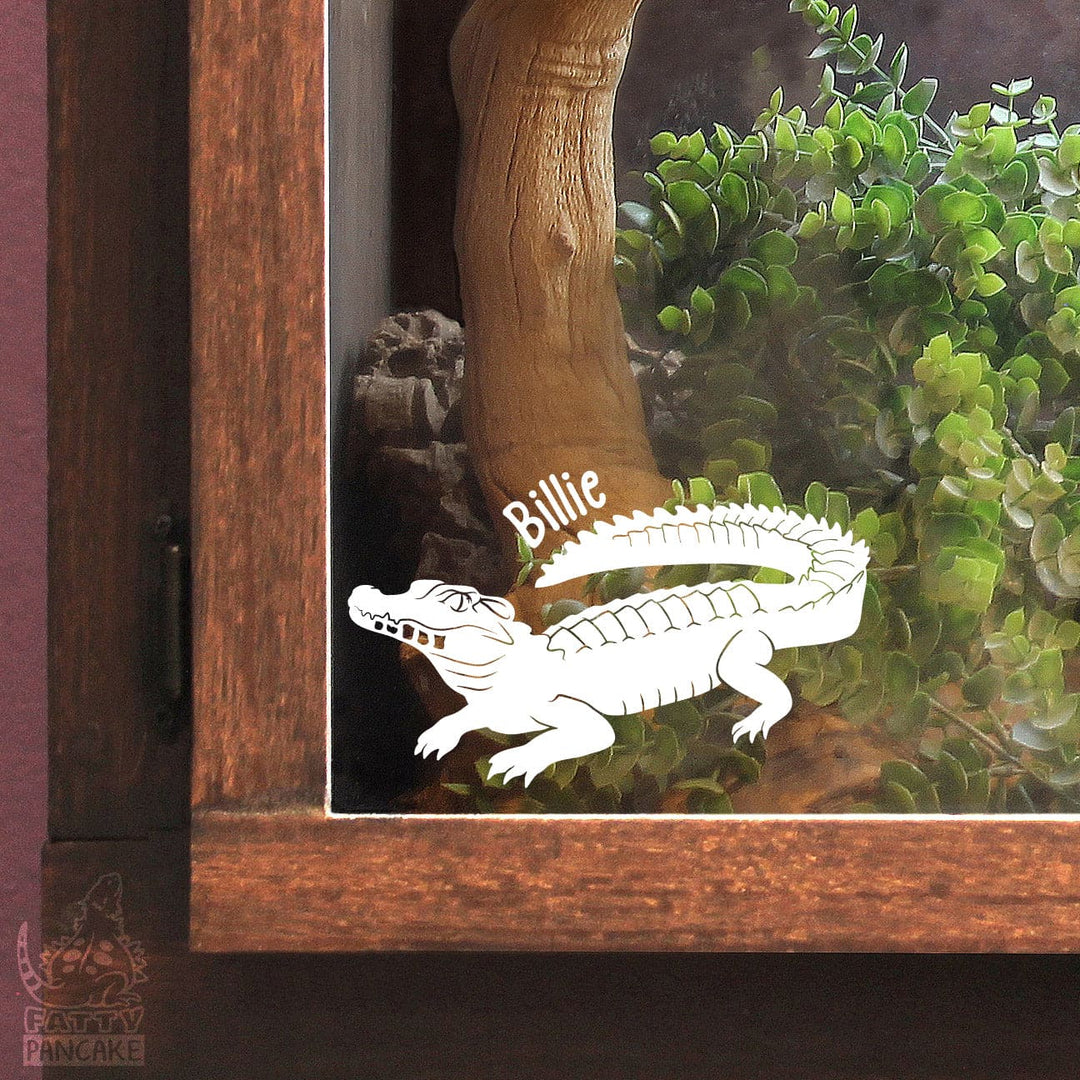 Cuvier's Dwarf Caiman Decal, Waterproof Vinyl Decal, Cute Reptile Gift