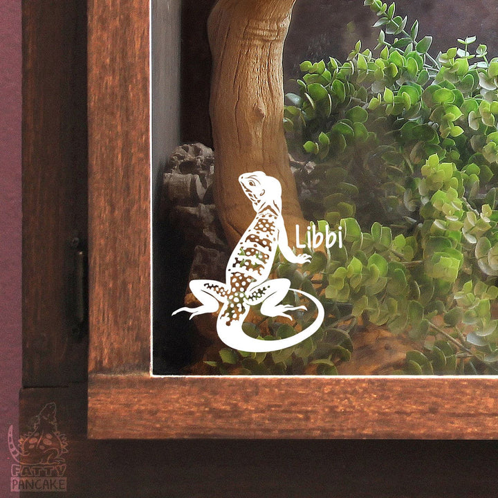 Collard Lizard Decal, Waterproof Vinyl Decal, Cute Reptile Gift