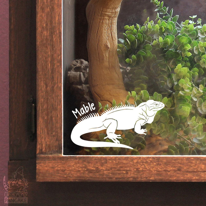 Calcomanía de lagarto rinoceronte iguana, calcomanía de vinilo impermeable, lindo regalo de reptil