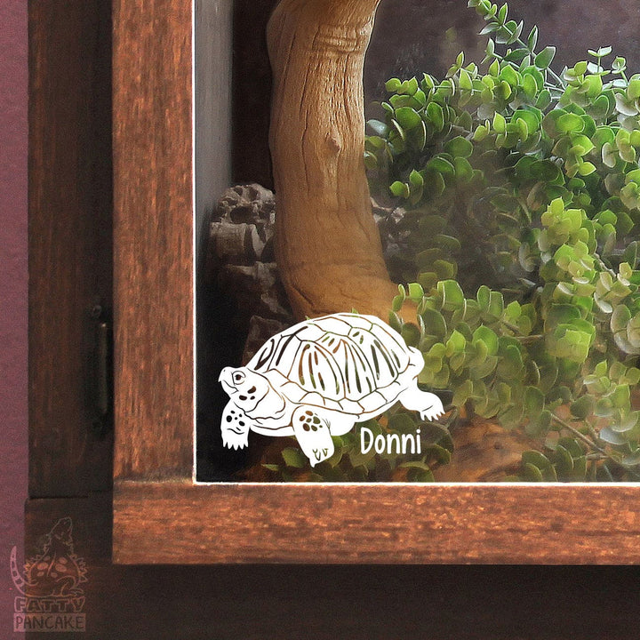 Western Box Turtle Decal, Waterproof Vinyl Decal, Cute Reptile Gift