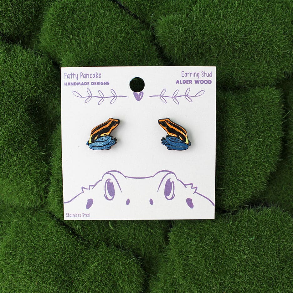 Pendientes de rana dardo venenoso