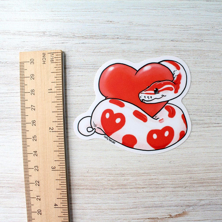 Ball Python Love Heart Sticker