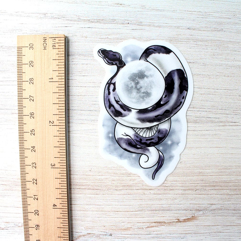 Ball Python Axanthic Moon Sticker