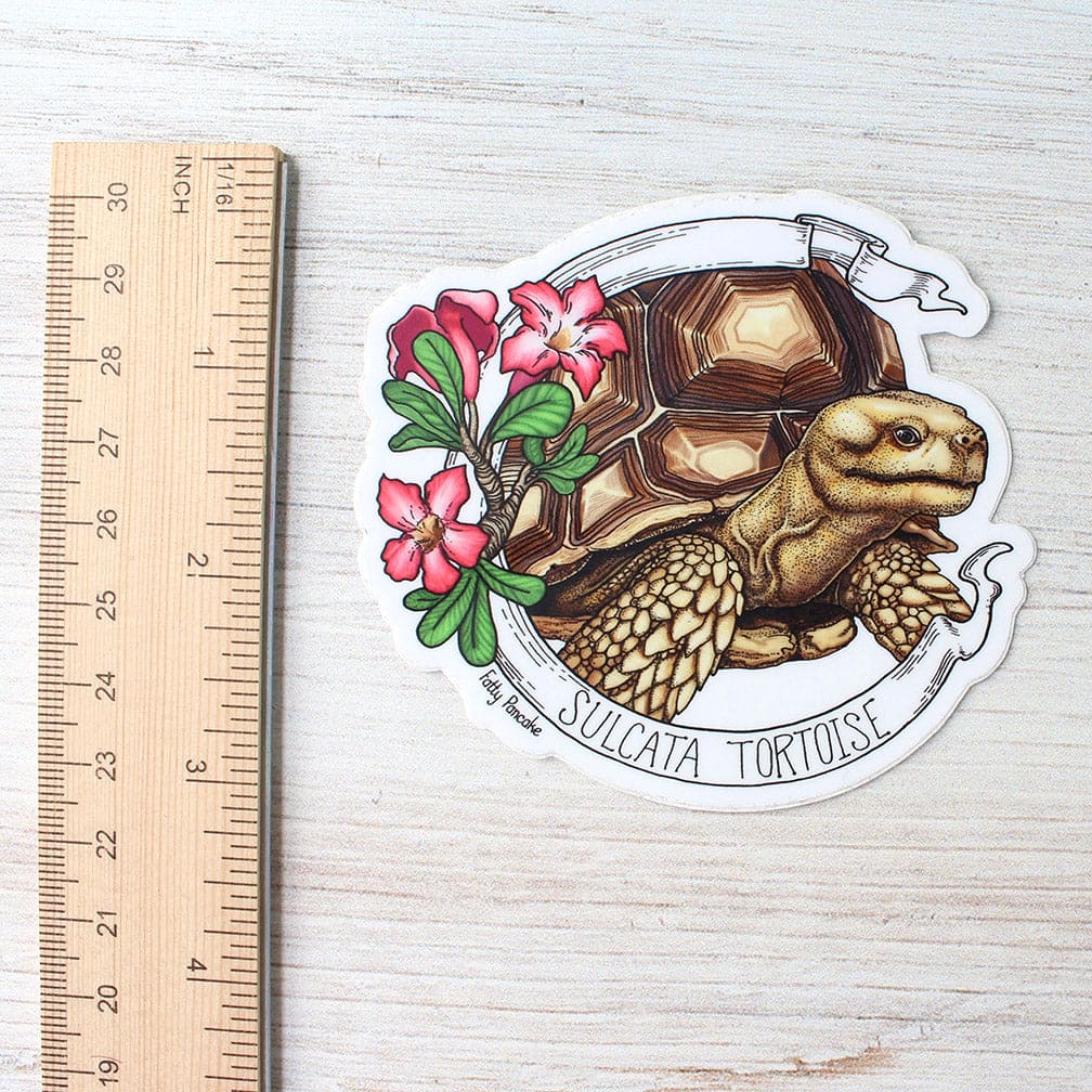 Sulcata Tortoise Banner Sticker