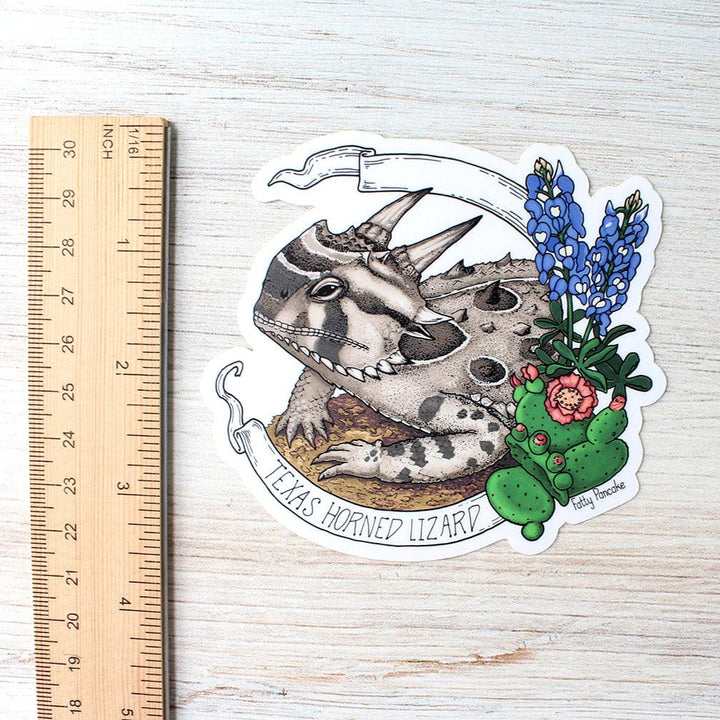 Texas Horned Lizard Banner Sticker