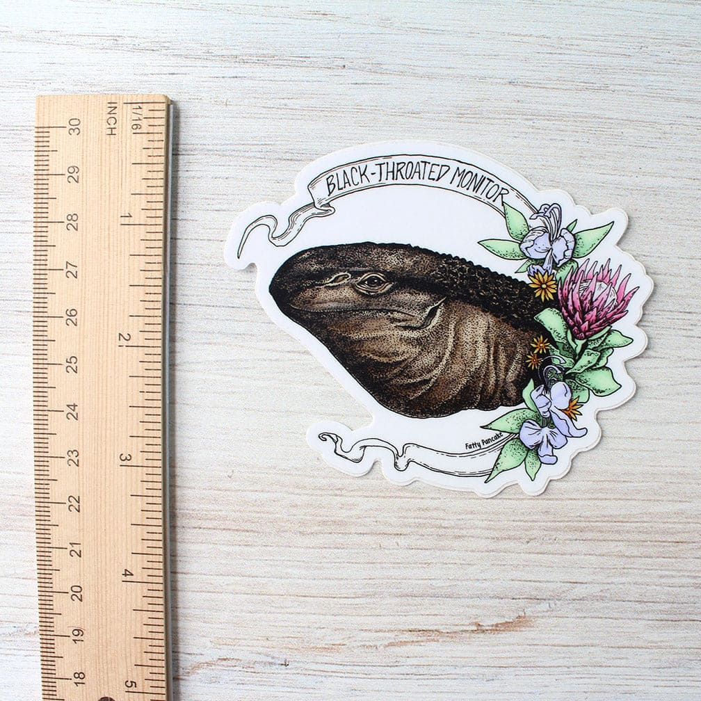 Black Throated Monitor Banner Sticker