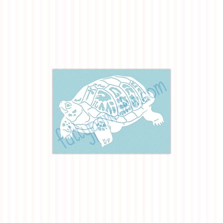 Calcomanía de tortuga de caja oriental, calcomanía de vinilo impermeable, lindo regalo de reptil