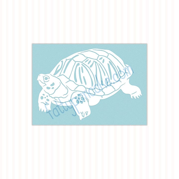 Calcomanía de tortuga de caja occidental, calcomanía de vinilo impermeable, lindo regalo de reptil