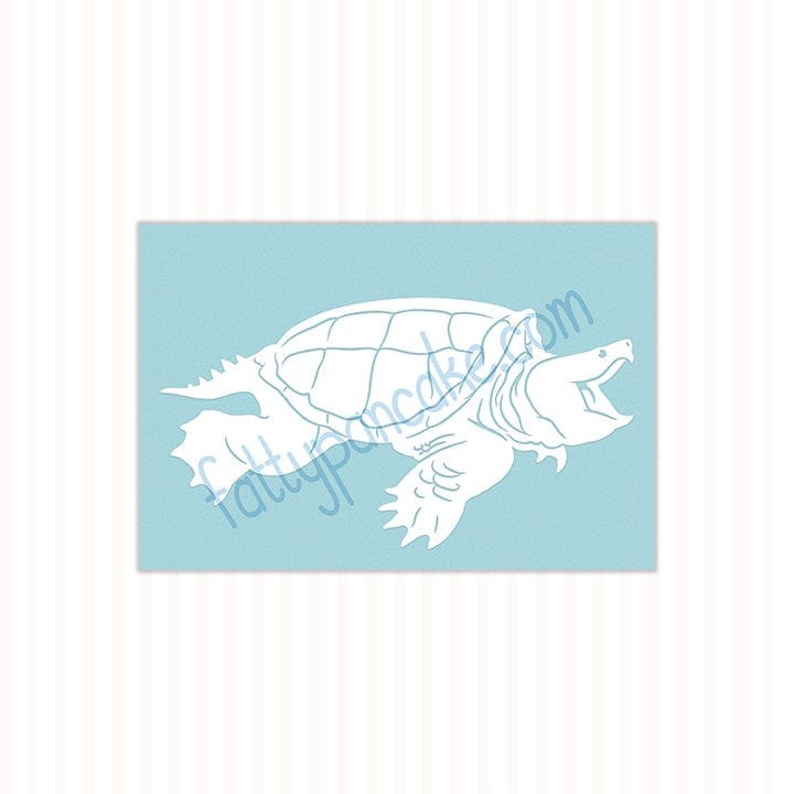 Common Snapping Turtle Decal, Waterproof Vinyl Decal, Cute Reptile Gift