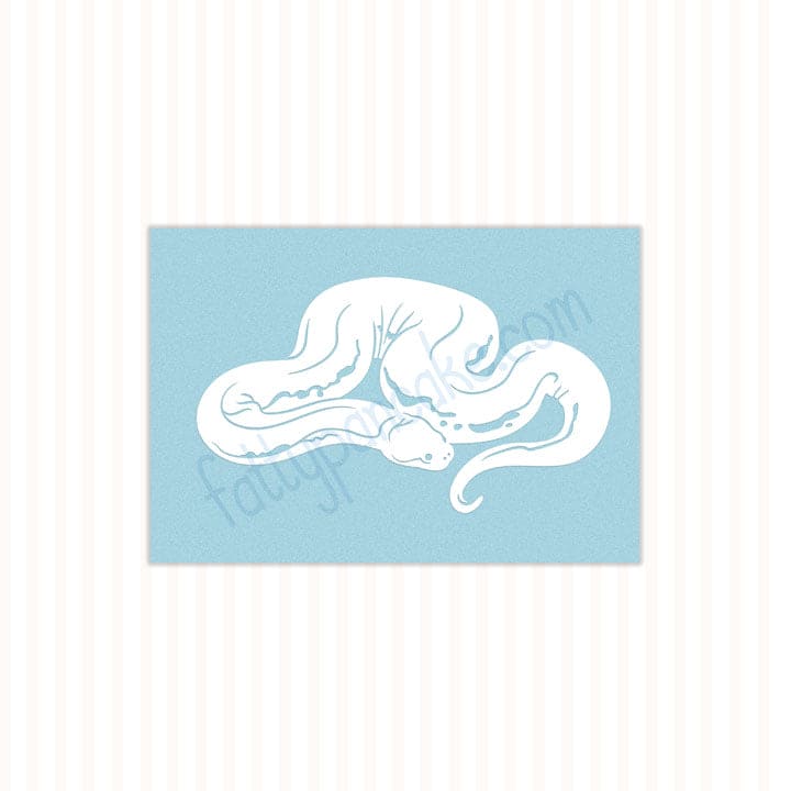 Elephant Trunk Snake Decal, Waterproof Vinyl Decal, Cute Snake Reptile Gift