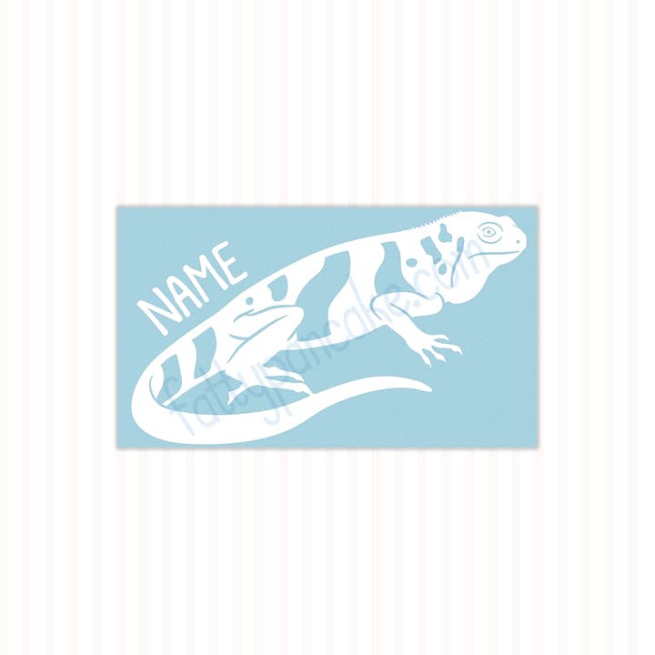 Fiji Banded Iguana Decal, Waterproof Vinyl Decal, Cute Reptile Gift